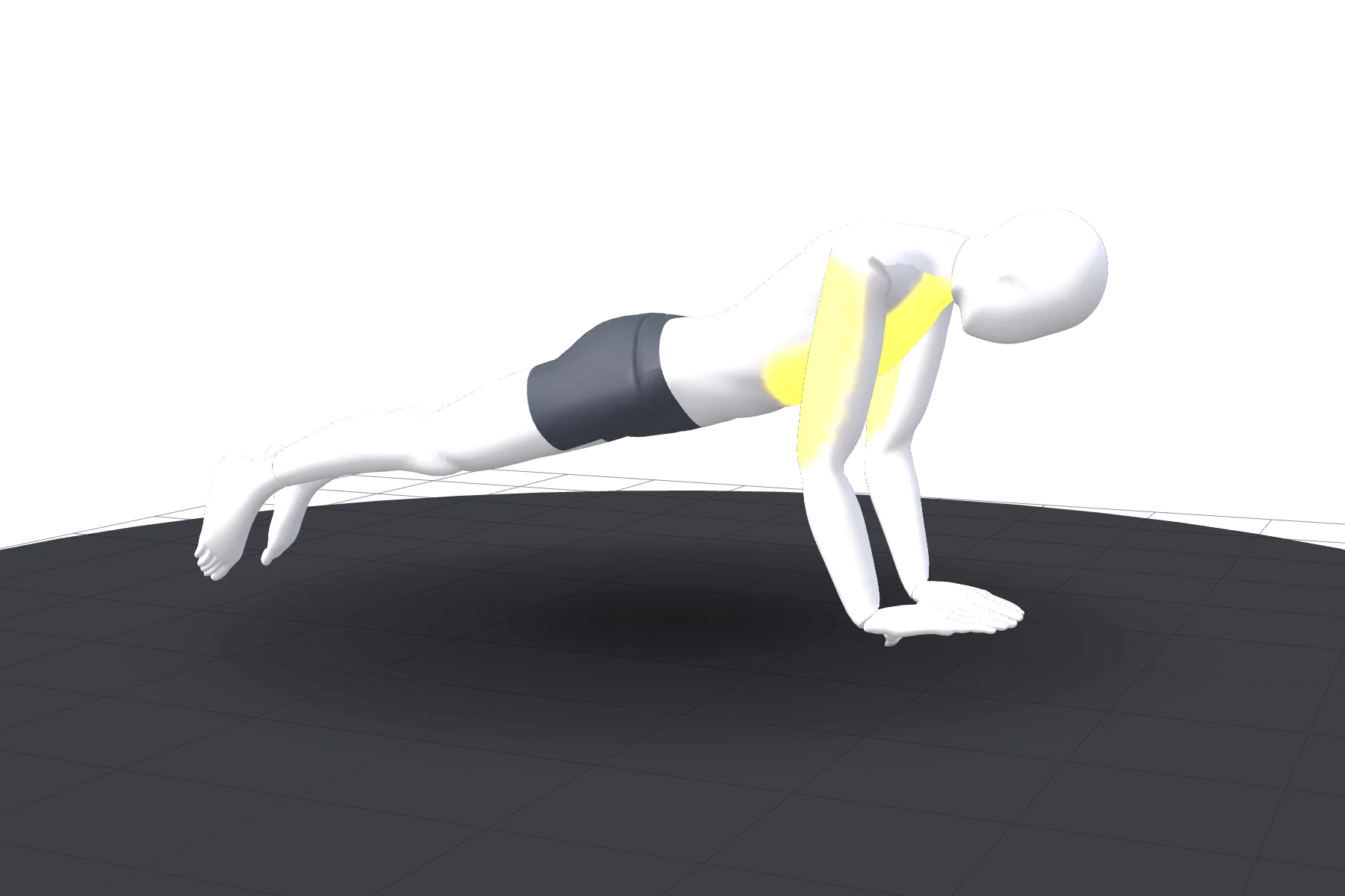 Flexiones diamante: posición inicial