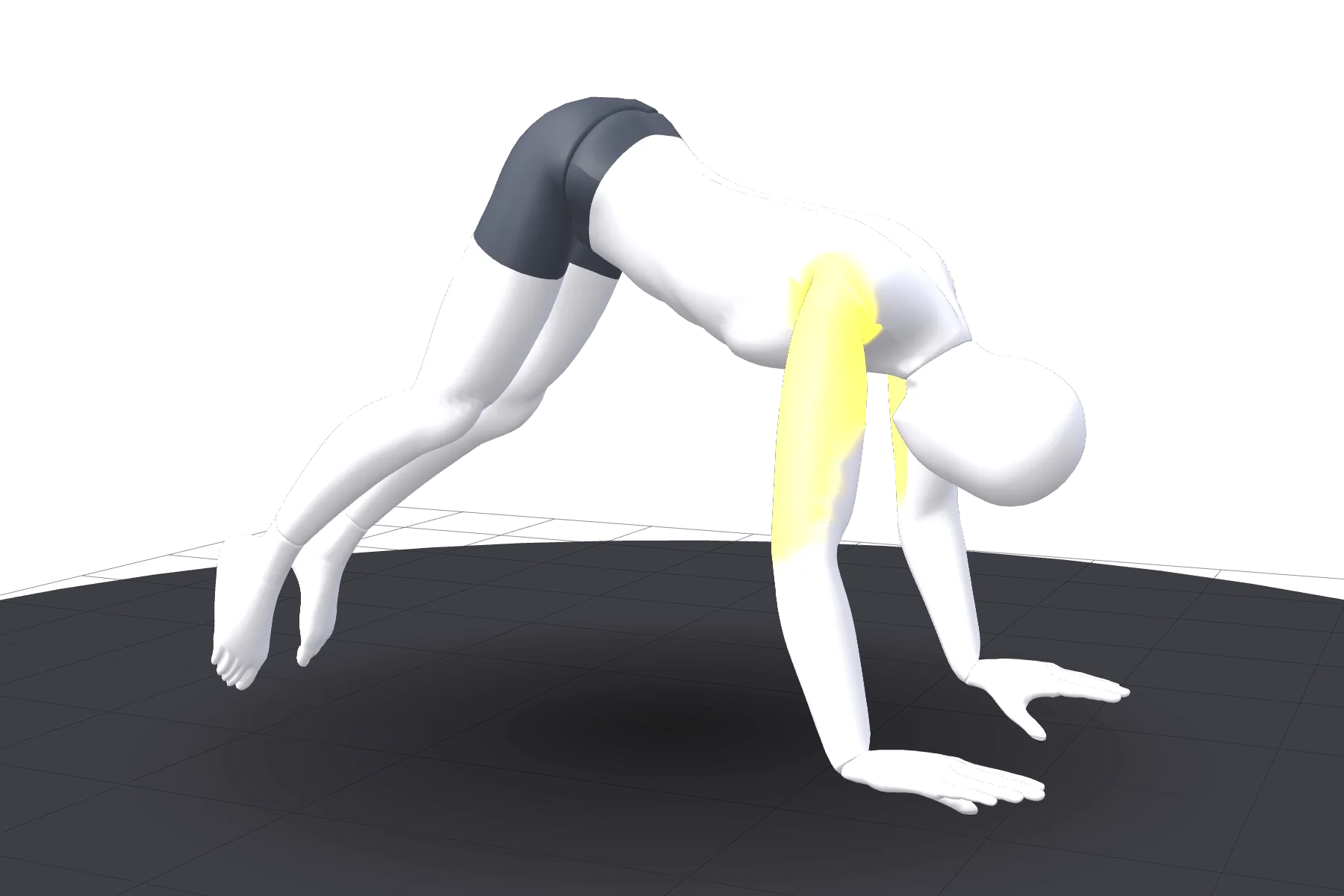 Flexiones en pica: posición inicial